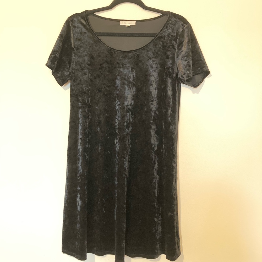 Black Velvet Mini Dress